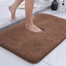 홈브릿지 욕실 발매트 미끄럼방지 세탁가능 40x60cm, 브라운