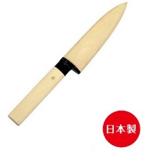 仙藏作 日本製木質手柄水果刀 鋒利刀刃附刀殼 便攜設計, 1個, 天然木