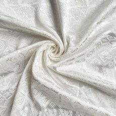 good 提花彈力緞緞面時裝漢服布料旗袍中國風服裝面料, 米白色 幅寬1.5米 ,1.5米