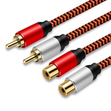 RCA 연장 케이블 1M LiuTian 듀얼 실드 플레이트 헤비 나일론 여성 스테레오 오디오 홈 시어터 HDTV 앰프 H, 05 3M