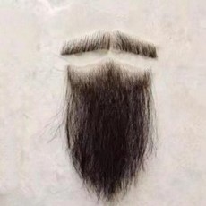 남성가짜수염 특수분장 털보 코스프레 공연 소품 턱수염 사극, D