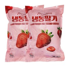 냉동 딸기, 2개, 1kg