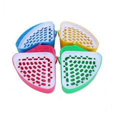 토끼 모서리 화장실 토끼배변판 기니피그배변통, 1개, 로즈레드