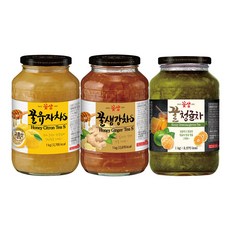 꽃샘 꿀유자차S +꿀생강차S +꿀청귤차, 3개