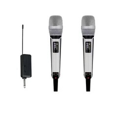 휴대용 노래방 기계 홈라오케 SKM9000 UHF 무선 마이크 DJ 카트리지 보컬용 금속 녹음 스튜디오 유튜브, 8.2 mics white, 2 mics white
