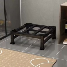 드럼세탁기 받침대 건조기 프레임 수납장 베란다 바닥 앵글, 1개, B. 검정 특대 40x40x30cm