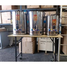單層電熱式開水桶 帶水龍頭 防乾燒 不鏽鋼外殼 電熱控溫 燒水 湯品 飲品 開水桶, 1個, 40型實際26公升,220V-H字插頭