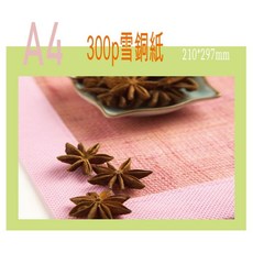 A4 300磅 雪銅紙, 1個