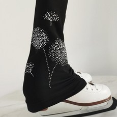 피겨 연습복 큐빅 무대 트레이닝복 원피스 상하세트 팬츠, 1개, 민들레 JB124