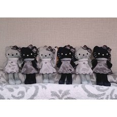 日本Kitty黑天使系列 數量限定版 可愛造型擺飾, 黑色, 1個