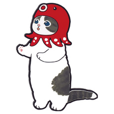 【M.M小舖】『現貨』 BANDAI 轉蛋 扭蛋 鯊喵軟膠磁鐵 貓福珊迪 鯊魚 mofusand 磁鐵 貓咪 全6款, D款/貓章魚2A640