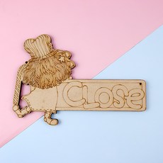 우드공예 MDF 양면 소녀 오픈클로즈 걸이 10개, 소녀 [WD2249] 10개