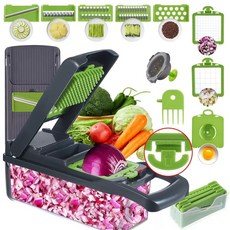 桃園出貨 多功能切菜神器 土豆絲刨絲器 家用廚房切菜切片機 粗細絲擦絲器, 推薦切丁灰長-15, 1個