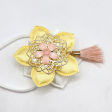 반려동물 반려견 반려묘 꽃 배씨 악세사리, 1개, 옐로우