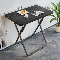 접이식 식탁 미니 테이블 간편 공간활용 책상 원룸 2인 6인용, 0cm, D. 강화된 검은 나무 60x40x70