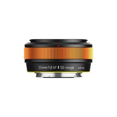 SGimage AF 25mm F1.8 카메라 렌즈 소니 E 후지 X 니콘 Z마운트 카메라용 APS-C 자동 초점 렌즈, 오렌지 Sony E-mount