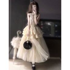 月光舞曲 芭蕾風掛脖紗裙 生日小禮服