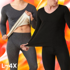 벨에라 빅사이즈 히트웜터치 남성용 발열 내의 내복 상하세트