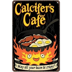 재미있는 금속 사인 Calcifers Cafe May All Your Bacon be Crispy 벽 아트 커피 틴 빈티지 주방 장식 20.3x30.5cm, 사진29