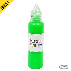 [톡톡 찍는 물감] 키즈맘아트 형광 초록 핑거 페인트펜 50ml 낱색 픽앤코501