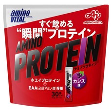 AJINOMOTO 味之素 aminoVITAL 胺基酸乳清蛋白粉隨身包 黑醋栗風味 30條入, 135g, 1袋