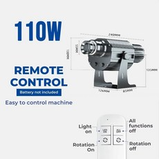 LED 프로젝터 라이트 상업용 회전 고보 로고 아웃도어 커스텀, 110W