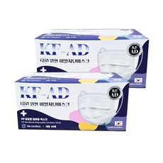 국산 덴탈마스크 KF-AD 대형 100매, 블랙, 2개, 50개입