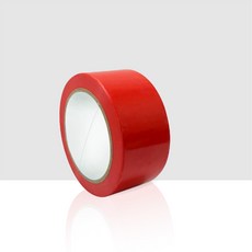 警示膠帶【創新生活】PVC 斑馬膠帶 警戒地標貼 地板地面膠帶 劃線膠帶 施工膠帶 黃黑膠帶 事務 文具, 1個, 48mm*25M-紅1卷