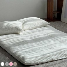 두꺼운 60수 피그먼트 워싱순면 사계절 목화솜 요커버 바닥이불 요매트 패드 까는이불, SS요커버단품[120x200], 그레이