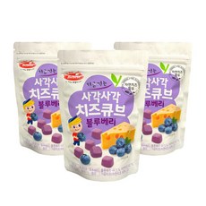 베베스트 처음먹는 사각사각 치즈큐브, 블루베리, 3개, 16g