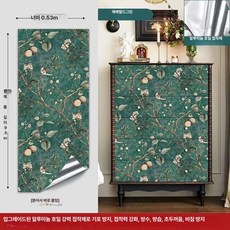 레트로벽지 셀프 엔틱벽지 방수 자체접착 레트로그린3미터, CX1005 아메리칸 에메랄드 그린 1롤