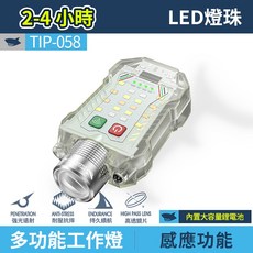微笑鯊 TIP058 迷你強光工作燈 感應手電筒 LED 強光手電筒 帽夾燈 磁吸汽修燈 照明燈, 1個, 微笑鯊 TIP-058