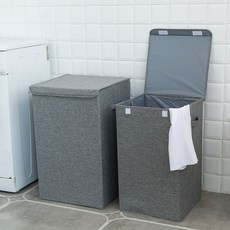 裝臟衣服的收納筐特大號臟衣簍玩具棉麻佈藝折疊收納箱帶蓋臟衣籃髒衣籃 洗衣籃 洗衣簍 髒衣簍, 北歐風-咖啡色,小號（34*34*58cm）