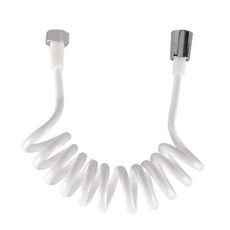 伸縮防爆軟管 2米 (白色/黑色) - 浴室淋浴必備，安全耐用，自由伸縮, 白色, 200cm