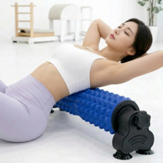 더디짐 폼롤러 3D 입체 친환경 EVA 고정식 높이 강도 조절 폼롤러 45cm, 1개, 코발트 블루