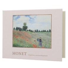 SOSHIDO 보내거나 꾸밀 수 있는 포스터카드 프레임 엽서, 모네 아르장퇴유의 양귀비 들판, 1개