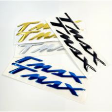 티맥스 TMAX 3D 입체 엠블럼 스티커 바이크 오토바이 튜닝 데칼 세트, D 블랙