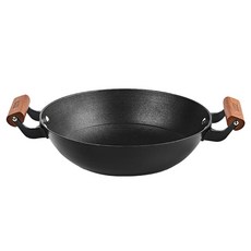 베카 시즈닝 무쇠 양수 궁중팬 28cm, 1개, 유리뚜껑 미포함