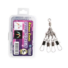 루어베스트 문어 채비 직결 인터락 스냅 도래 갑오징어 두족류 4도래, 15개