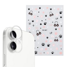 더조은셀러 고광택 고선명 카메라 PET 필름 3매 스티커 폰꾸미기 DIY 폰꾸 카꾸 레시피 키트 아이폰 17 호환, 1세트