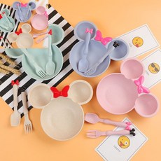 삼땨 캐릭터식기 캐릭터식판 다재다능식기세트 스푼포크식기세트 파스텔톤캐릭터그릇 큐트테이블웨어셋트