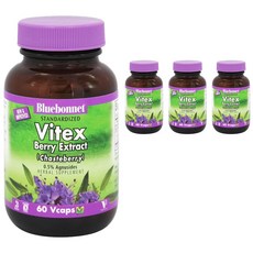 Bluebonnet 聖潔莓植物膠囊, 60顆, 4罐