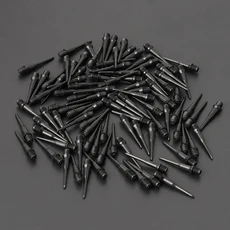 플라스틱 다트 팁 100개 내구성 있는 소프트 팁 포인트 바늘 2BA 교체 팁, Black, 1개