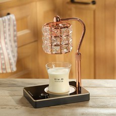 캔들백화점 고급스러운 루시드 캔들워머+소이 캔들 향초세트, 루시드 (로즈골드), 가든파티, 150ml