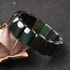 흑요석 팔찌 원석 액세서리 라운드, 1개, 기본 색상