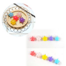 별 스타 별모양 펜던트 팬던트 별장식 DIY 목걸이 키링 열쇠고리 만들기 재료 참장식 팔찌 부자재, C, 옐로우, 1개