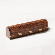 HEM 헴 햄 인센스 로즈우드 수공예 인센스 코끼리박스홀더(M), 디자인 홀더, 디자인 홀더_다크그린 웨이브, 1개, 없음