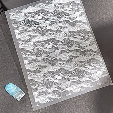 네일아트 파도 네일스티커 바다 물결 윤슬 젤네일 패턴 셀프네일아트, 1개, 물결파도 네일스티커 (YT5262)