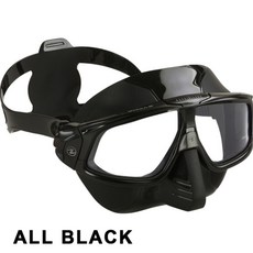 Aqua Lung SPHERA X 自由潛水面鏡，超廣角球面鏡片，低容積舒適貼合，專業級潛水裝備, ALL BLACK
