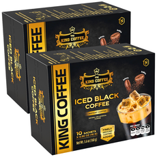 베트남 KING COFFEE 인스턴트 블랙 아이스 커피, 2개, 10개입, 16g
